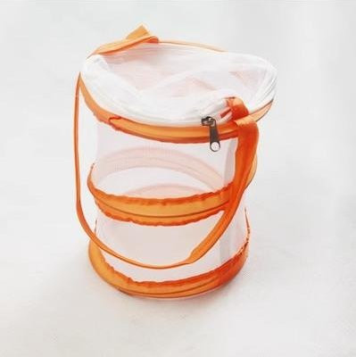 Binchi Kinder Handheld Schmetterlingskäfig, Faltbare Insekten Haustierbox, orange - Bild 1