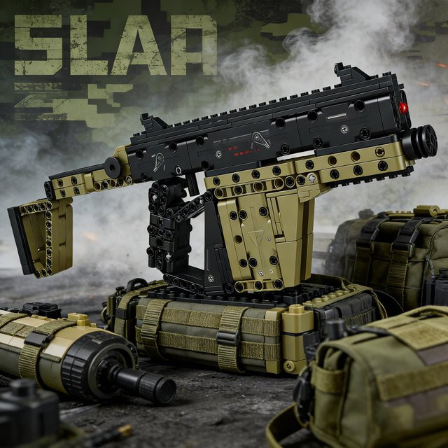 MOC Delta Force AUG & VECTOR SMG Waffen-Bausteine, Schießbare Waffenmodelle, Militär-Gewehr-Spielzeug - Bild 1