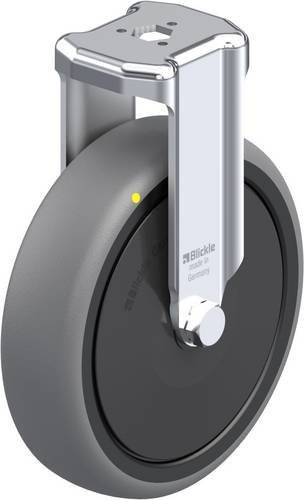 Blickle Bockrolle BKRA-TPA 126KF-ELS in Schwarz und Grau mit 125 mm Rad-Durchmesser und 80 kg Tragfähigkeit - Bild 1