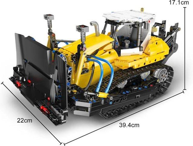 Linyi toy Bulldozer, Fahrzeuge, Grau, Gelb - Bild 1