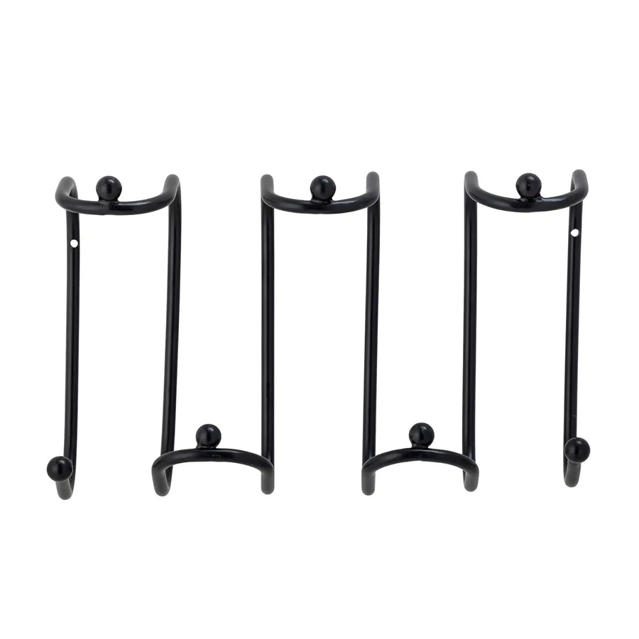 Bloomingville Wandgarderobe Maltha aus Metall in Schwarz Matt, Tiefe: 24 cm - Bild 1