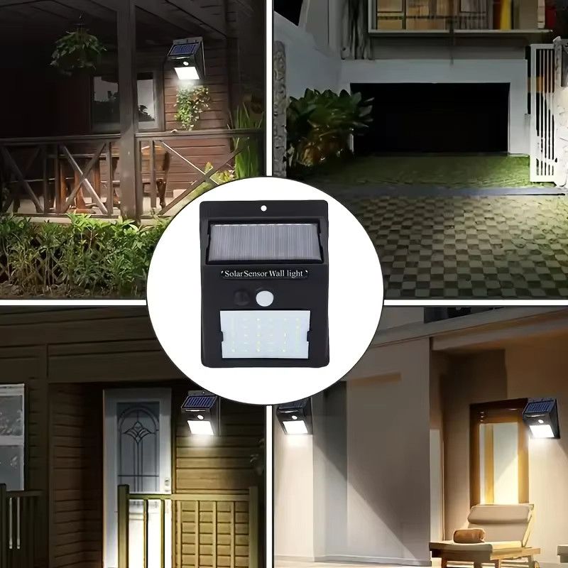 XIWANGFIRE LED Solar Wandleuchte mit Bewegungssensor für Garten und Außenbereich wasserdicht - Bild 3
