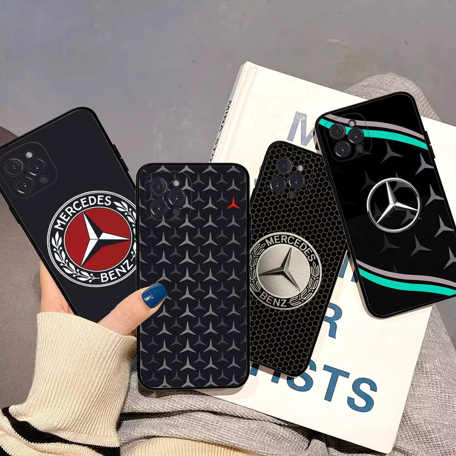 Mercedes-Benz Handyhülle für iPhone 11 bis iPhone 17 Pro Max, Schlichtes TPU Soft Case, Schwarz - Bild 5