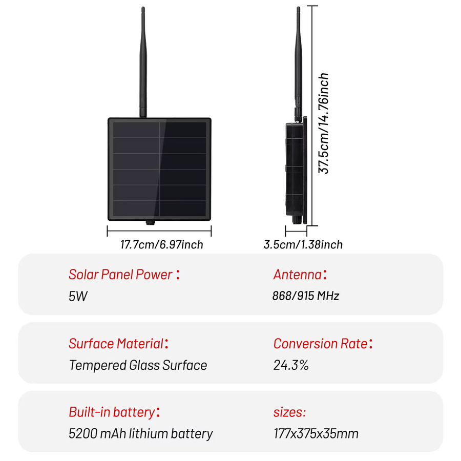 Heltec 5W Solar-Netzwerk-Repeater mit WiFi LoRa 32 V4 ESP32 und GPS-Modul, Solarbetriebener Mesh-LoRa-Knoten für IoT und LoRaWAN in Schwarz - Bild 5