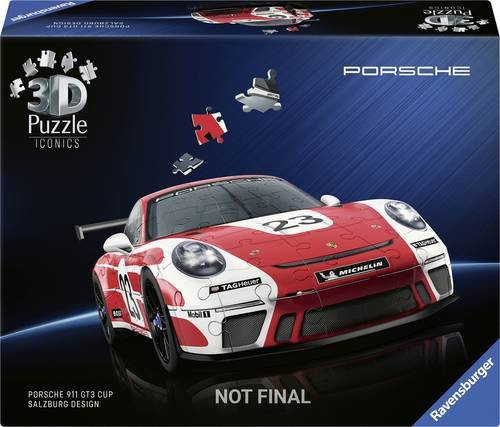 Ravensburger Iconics Porsche 911 GT3 Cup Salzburg 3D Puzzle - Bild 1