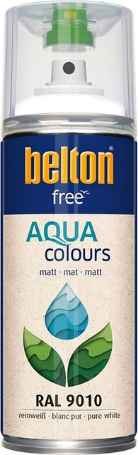 Belton Free AQUAcolours Buntlack RAL 9010 Reinweiß matt, wasserbasiert, 400 ml - Bild 1