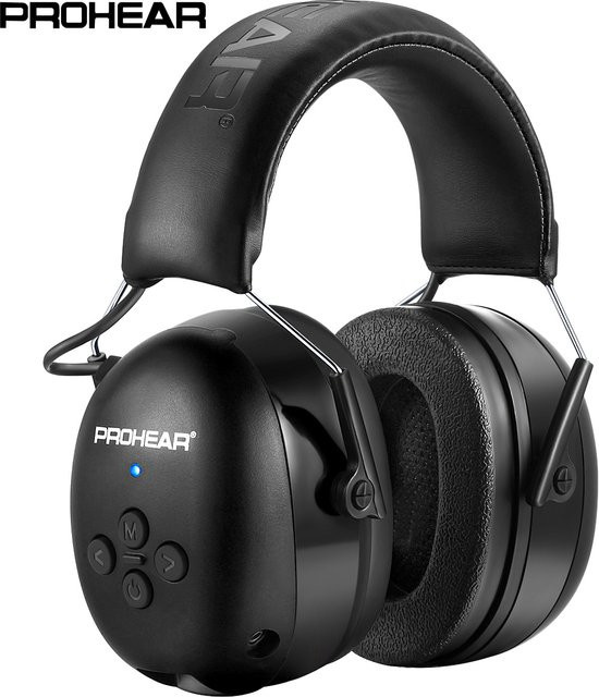 Prohear Bluetooth 5.0 Gehörschutz Kopfhörer mit Geräuschreduzierung und wiederaufladbarem Akku in Orange und Schwarz - Bild 1