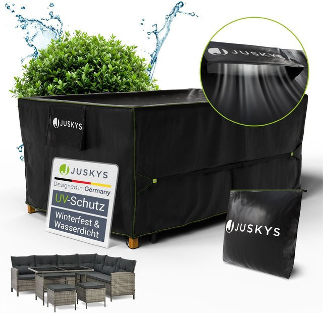 Juskys Gartenmöbel Abdeckung CoverSafe Pro, wasserdicht und winterfest, B/T/H: 180 x 120 x 75 cm - Bild 1