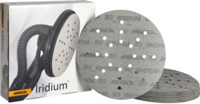 Mirka Papierschleifmittel Iridium für Exzenterschleifer, Durchmesser: 22,5 cm, Körnung: 80, Farbe: Grau - Bild 1