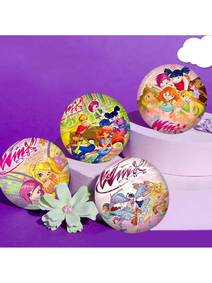 Broschen Cartoon W-Winx Cute Club Runde Anstecknadeln - Bild 4