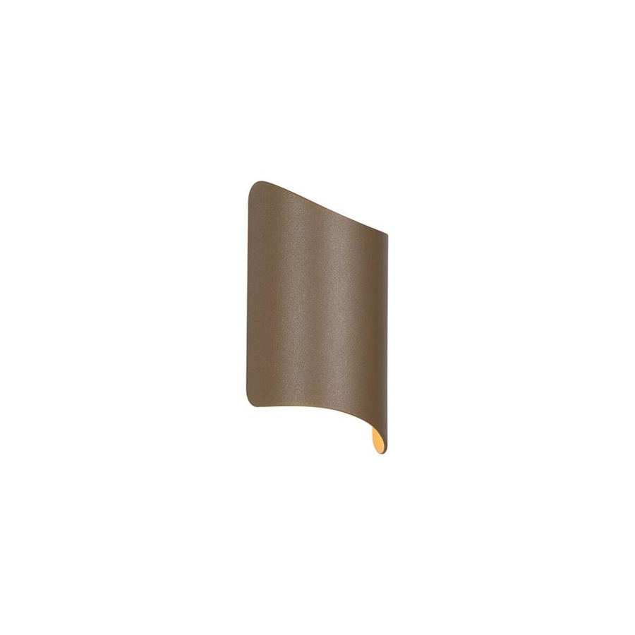 Shard LED-Außenwandleuchte in Gold/Messing mit transparentem Glas, B/H/T: 12,5 x 22,1 x 6,3 cm - Bild 2