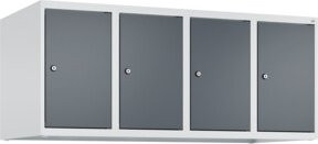 C+P Aufsatzschrank 7035/7016 mit 4 Abteilen und Zylinderschloss, Farbe: Lichtgrau/Anthrazitgrau, B/T/H: 120 x 50 x 50 cm - Bild 1