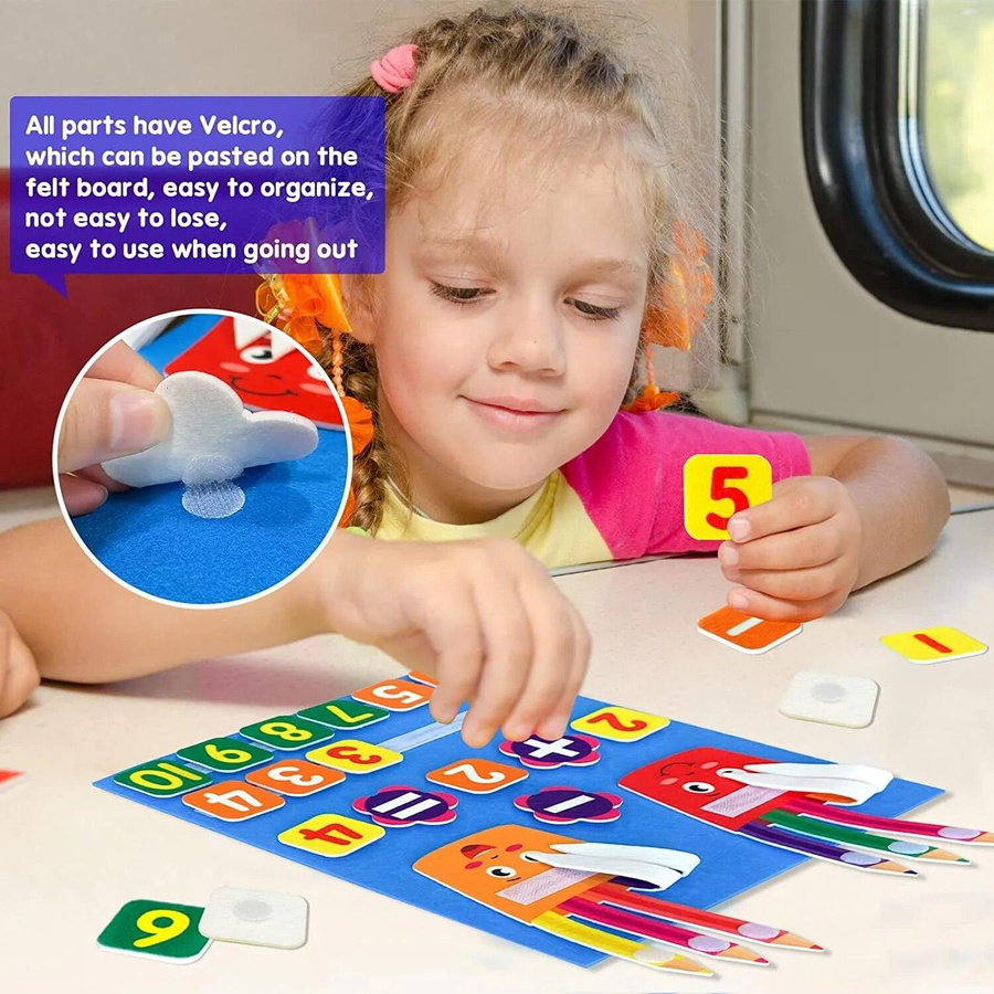 Yiran toy Filz Lernbrett Mathematik blau 3-6 Jahre - Bild 3