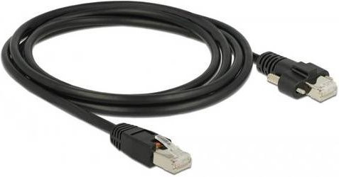 Delock RJ45 Patchkabel CAT 6 S/FTP Ethernet LAN Datenkabel Schwarz, Länge: 2,00 m - Bild 1