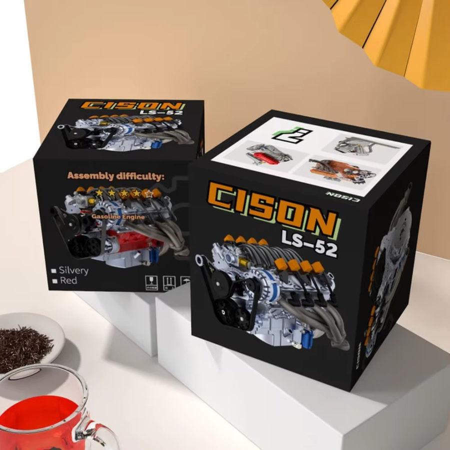 CISON LS-52 V8 Motormodell-Bausatz, 1/5, 52cc, wassergekühlter Viertakt, 8-Zylinder - Bild 4