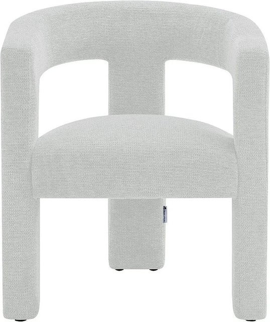 Vente-unique Sessel Favina mit gerader Rückenlehne und Armlehnen in Weiß - Bild 1