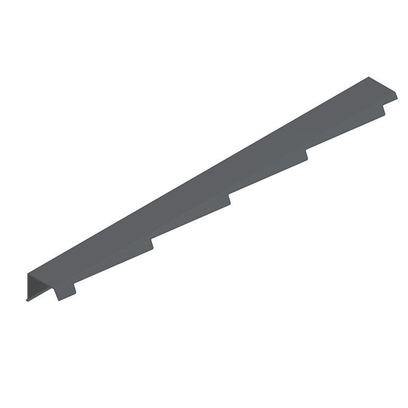 Ortgangblech Blachotrapez GmbH für Kuga Line aus verzinktem Stahl, Farbe: Grau, Länge: 1550 mm - Bild 1