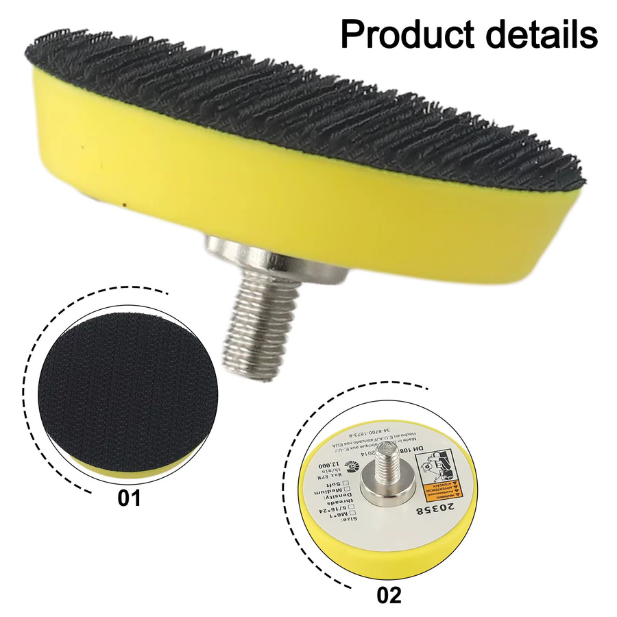Vibratite Polierschleifscheiben Stützteller M6/M8 für pneumatische Schleifer 2/3/5 Zoll für Kunststein und Elektrowerkzeuge - Bild 1
