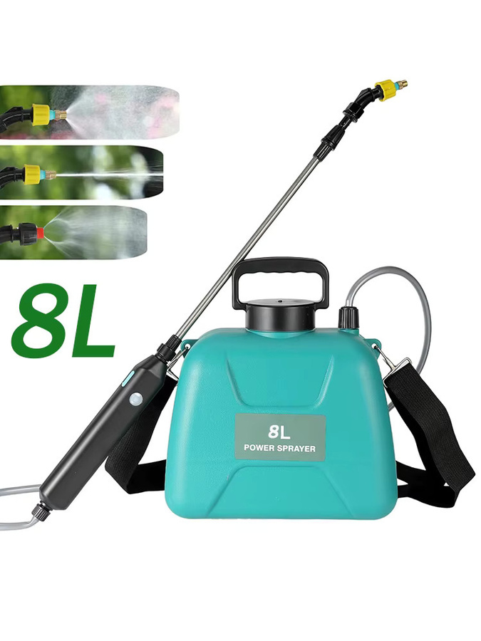 OWJHE Schulter-Elektrosprüher 8L mit Sprühpistole, USB-aufladbare automatische Gießkanne für die Gartenbewässerung - Bild 6