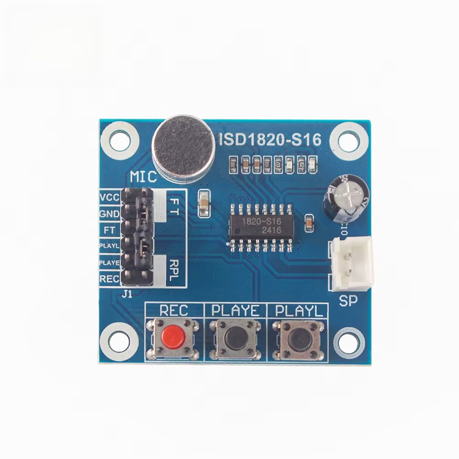 ISD1820 Sprachaufzeichnungsmodul in Blau mit Mikrofon und 0,5 W 8 Ohm Lautsprecher für deine DIY-Sound-Elektronik - Bild 2
