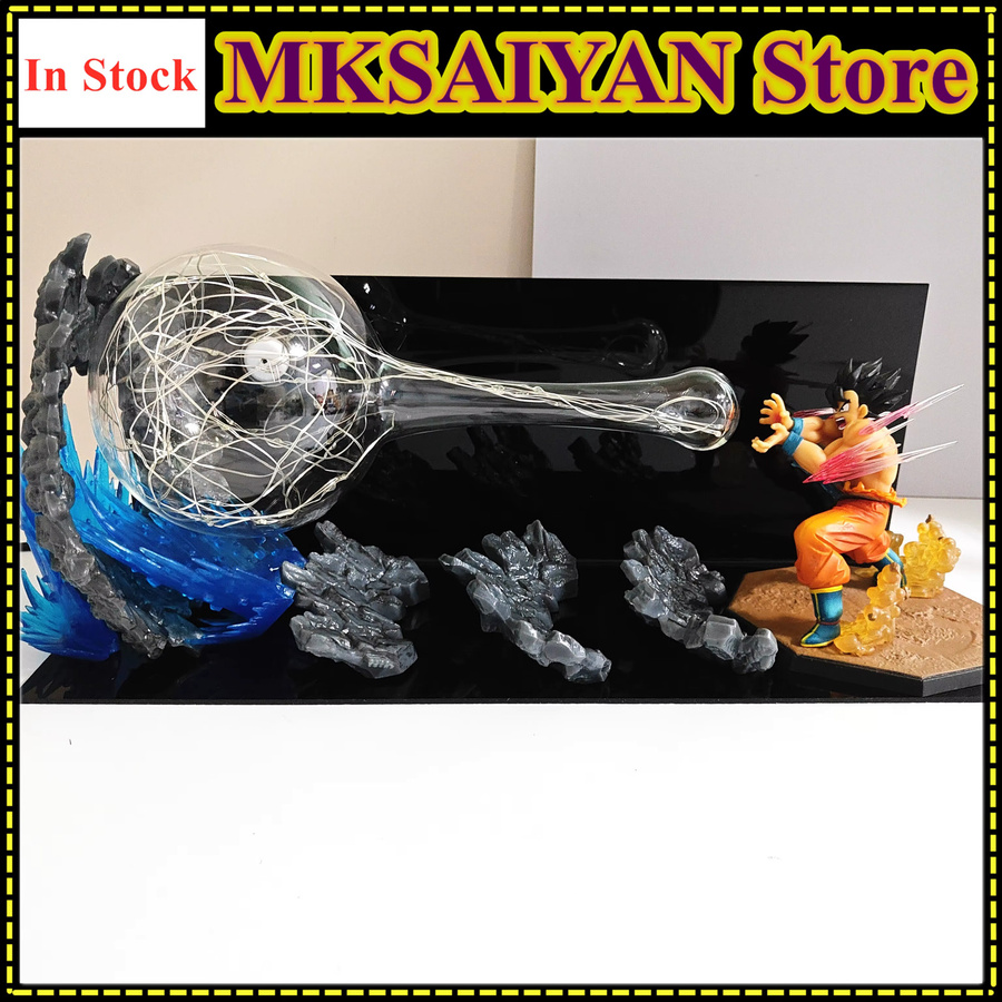 Bandai Dragon Ball Z Anime Goku Kamehameha DIY LED Action Figur aus PVC in Schwarz - Bild 3