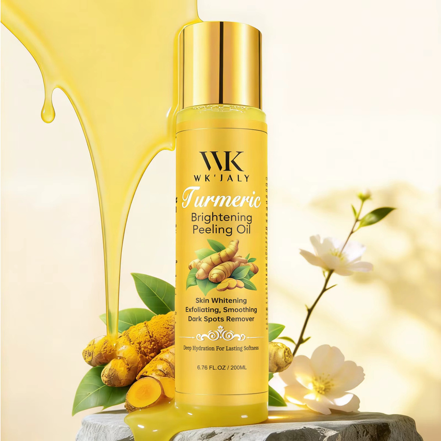 WK JALY Gelbes Peeling-Öl mit Kurkuma, 200 ml, für Gesicht und Körper - Bild 4
