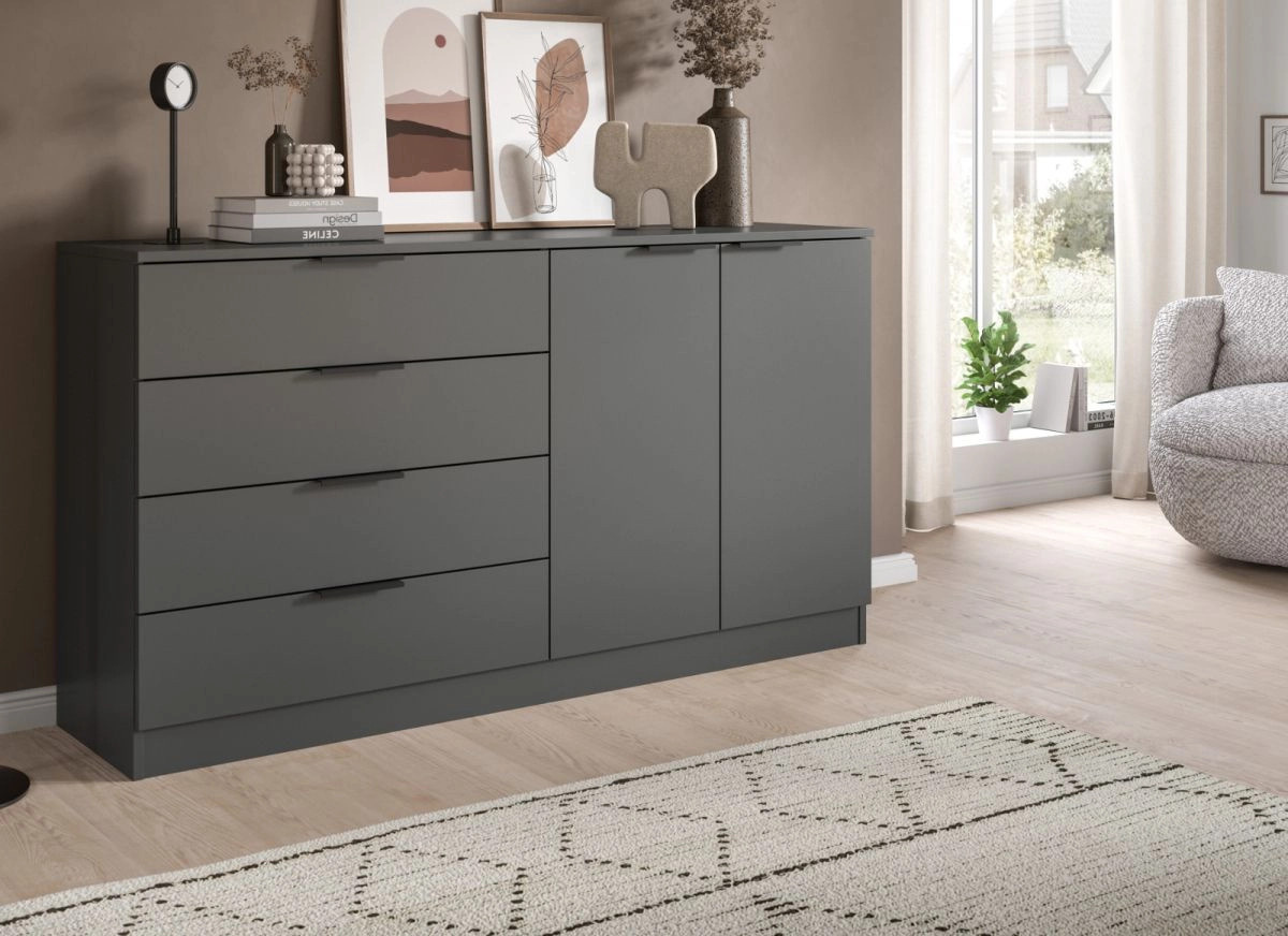 Sideboard Swan von Inn.Furn in Grau, modern und matt, B/H: 148 x 80 cm - Bild 2