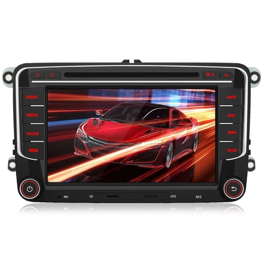 Junsun Autoradio mit 7.0 Zoll Display für VW Skoda Seat inklusive Bluetooth, GPS, USB, CD, DVD und DAB+ in Schwarz - Bild 2