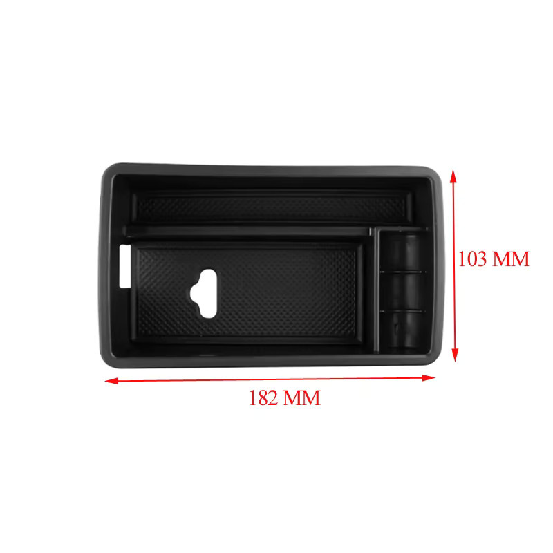 A Little Change Armlehnen-Organizer mit zentralem Aufbewahrungsfach für Audi A3 8V 2013-2019, Schwarz - Bild 2