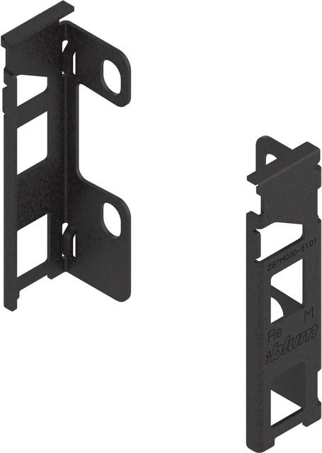 Blum Rückwandhalter Legrabox Holz M Stahl in Carbonschwarz Matt - Bild 1
