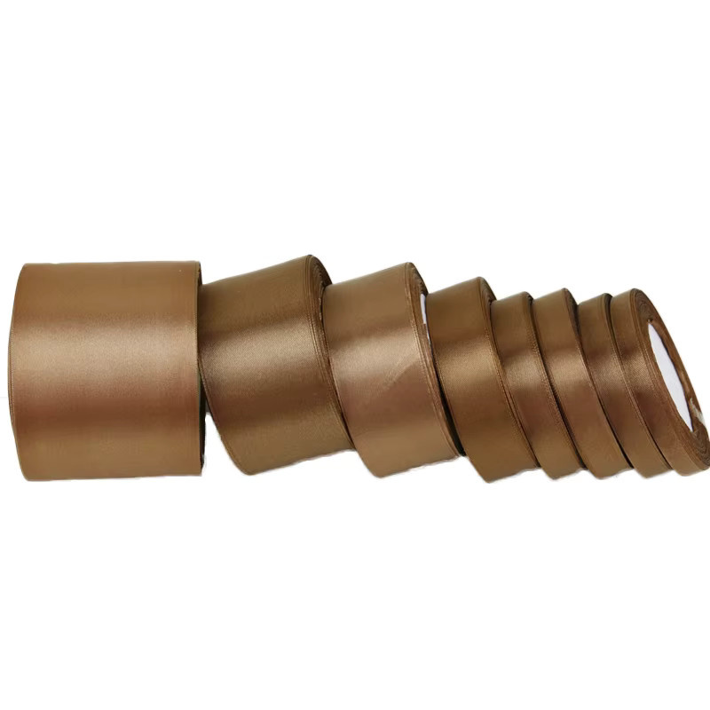 RIBBON HOUSE Einseitiges Kaffeeband in Braun für Geschenkboxen und Weihnachtsdekoration, 25 Yards pro Rolle - Bild 2