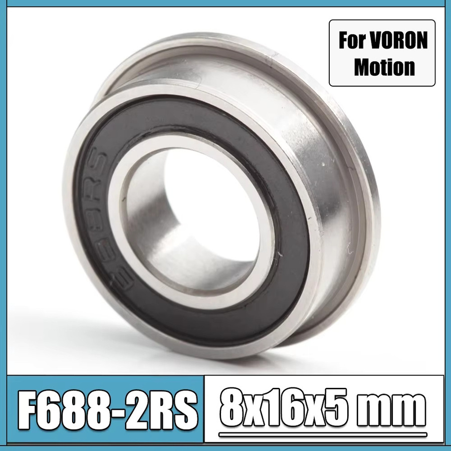 FUSHI F688RS F688-2RS Flanschkugellager ABEC-7 in Silber, 10 Stück, Maße: 8 x 16 x 5 mm - Bild 2