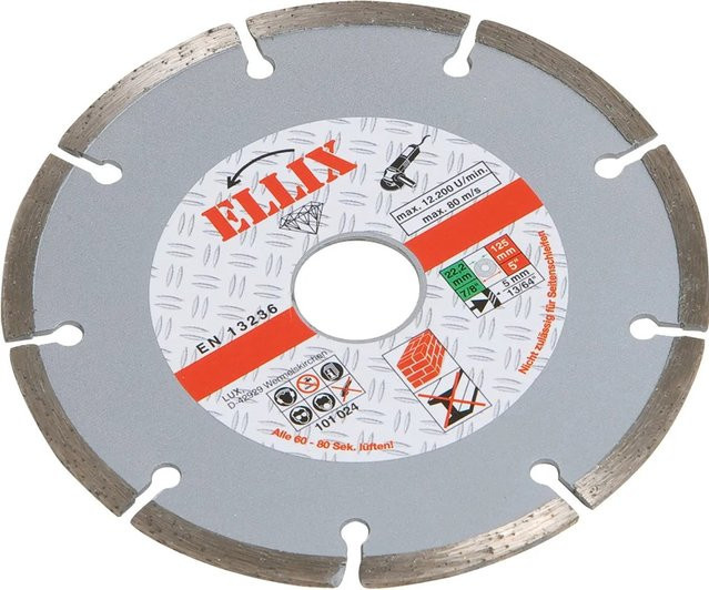 ELLIX Diamant-Trennscheibe für Stein, Grau, Durchmesser: 125 mm - Bild 1