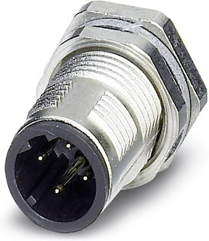 Phoenix Contact 1551859 Sensor-Aktor-Einbausteckverbinder M12 Stecker, 4-polig, silber, Schraubanschluss - Bild 1