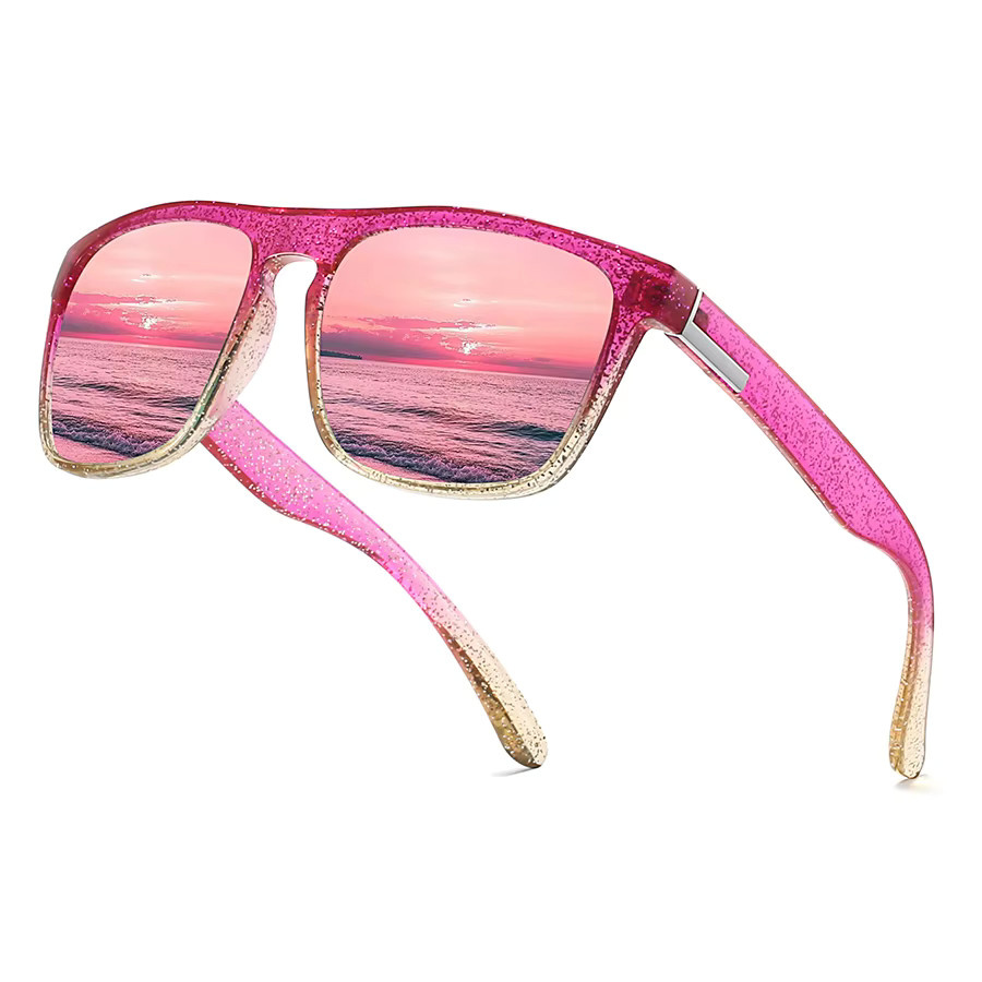 WSZ Sonnenbrille, square, Vollrand, pink, Kunststoff, Unisex - Bild 2
