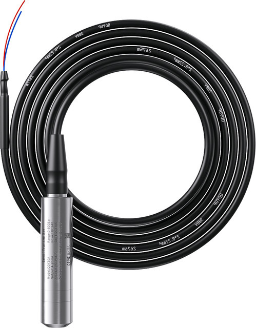 Tauchfähiger Wasserstandsensor XUYANGQIDIAN zur Flüssigkeitspegelmessung mit 4-20mA, 0-10V und RS485 in Silber - Bild 1