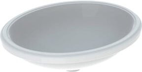 Geberit Unterbau-Waschtisch VariForm aus Keramik in Weiß, B/T: 56 x 46 cm, oval - Bild 1