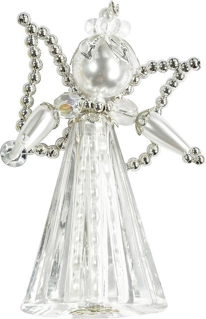 PRACHT Bastelset Engel Ursula Geschenkanhänger in Weiß-Silber für Weihnachten und Advent - Bild 1