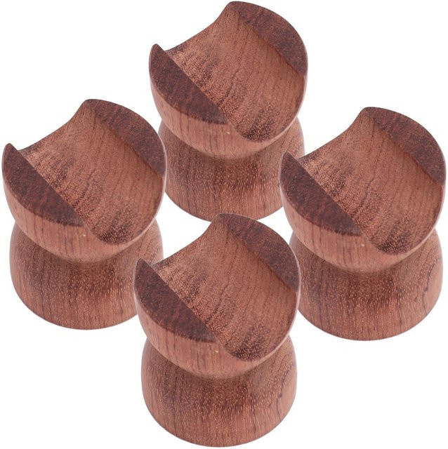 mfySpace 4er Set HiFi Lautsprecherkabel Draht Halterung aus Holz in Braun - Bild 1