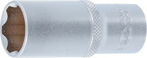 BGS Steckschlüssel-Einsatz Super Lock tief Antrieb Innenvierkant 10 mm 3/8 Zoll SW 19 mm silber aus Edelstahl - Bild 1