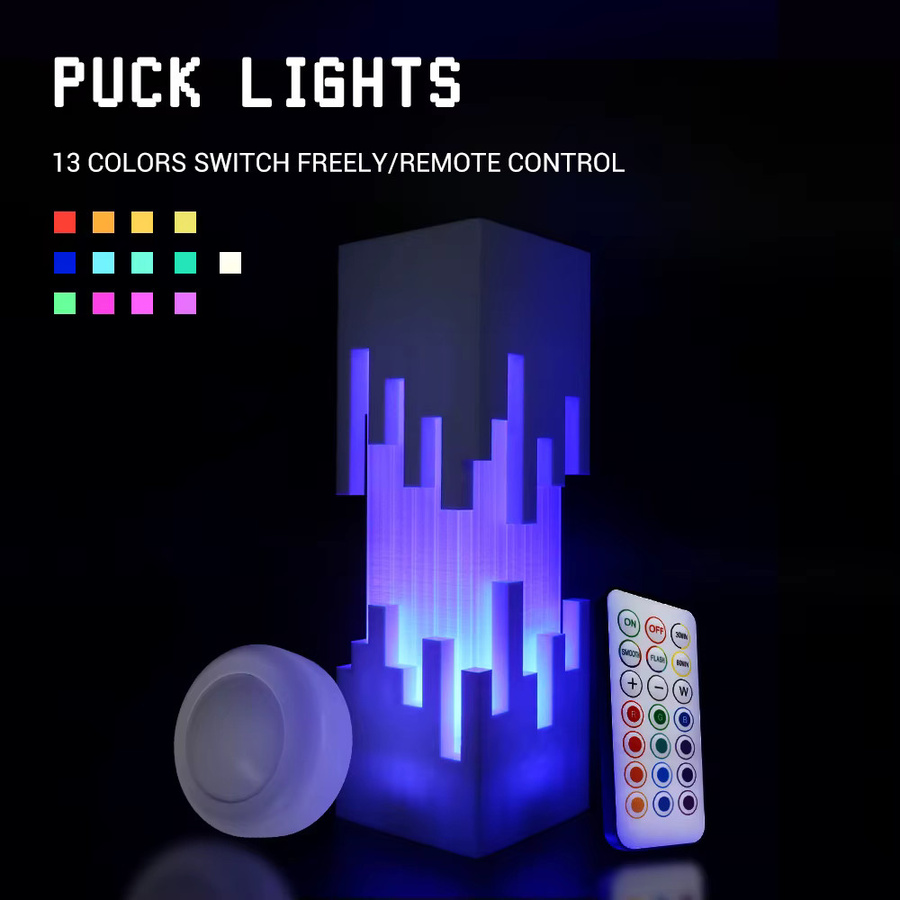 Sprouture Lab Puck Lights RGBW LED Lichtset mit 13 Farben und Fernbedienung für Bambu Lab KC007 und MakerWorld 3D-Lampen - Bild 3