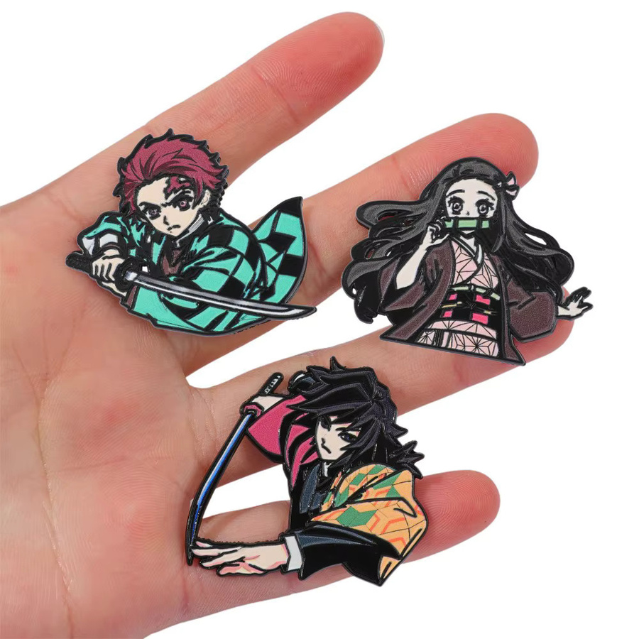 Bandai Legierungsbroschen Demon Slayer Anime Metallabzeichen - Bild 2