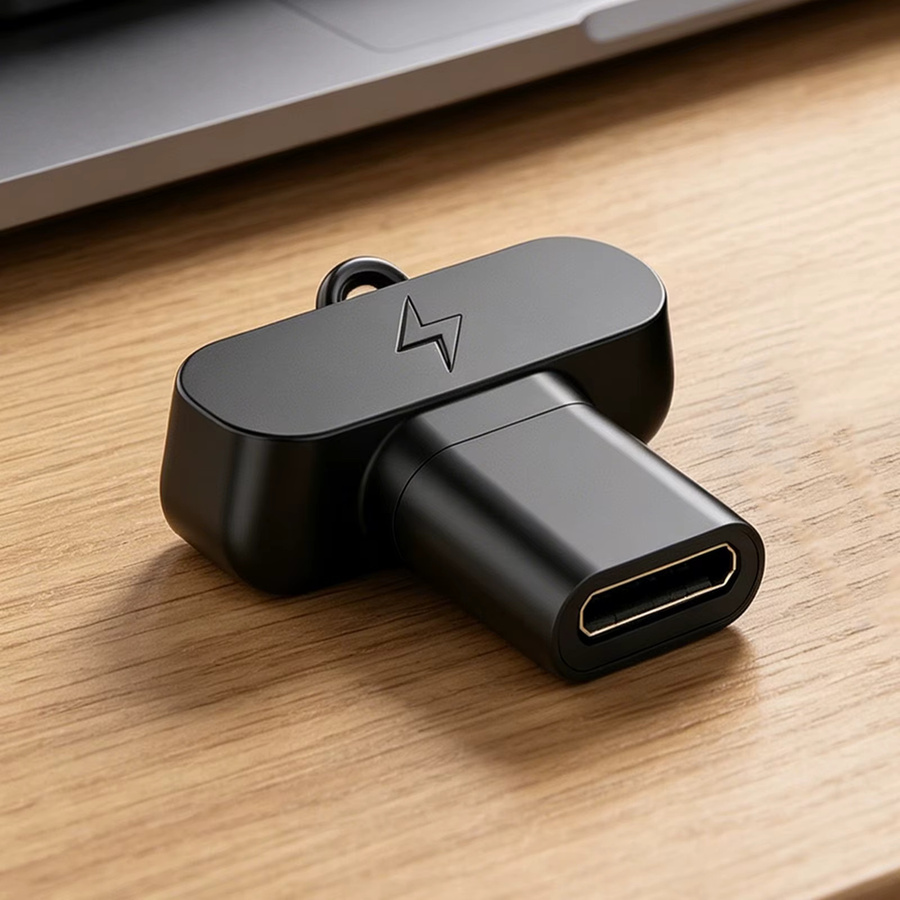 PLAUD USB-C Ladekabel und Adapter-Verlängerungskabel in Schwarz für PLAUD NOTE AI Sprachrekorder mit Lanyard-Loch - Bild 3