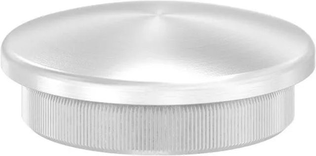 FeNau Einsteckkappe aus Edelstahl V2A für Rohr Ø 42,4 x 3,0 mm, leicht gewölbt, Farbe: Silber - Bild 1