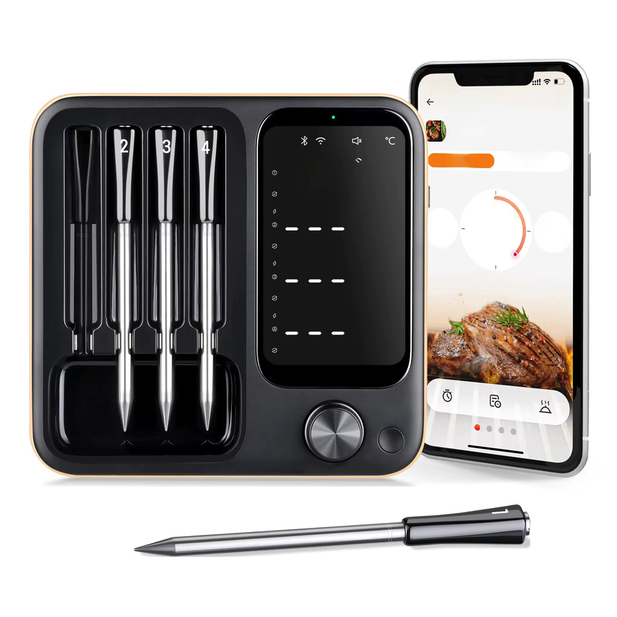 Inkbird Kabelloses Bluetooth Fleischthermometer in Schwarz mit 4 Sensoren und App-Steuerung für BBQ und Grillen - Bild 7