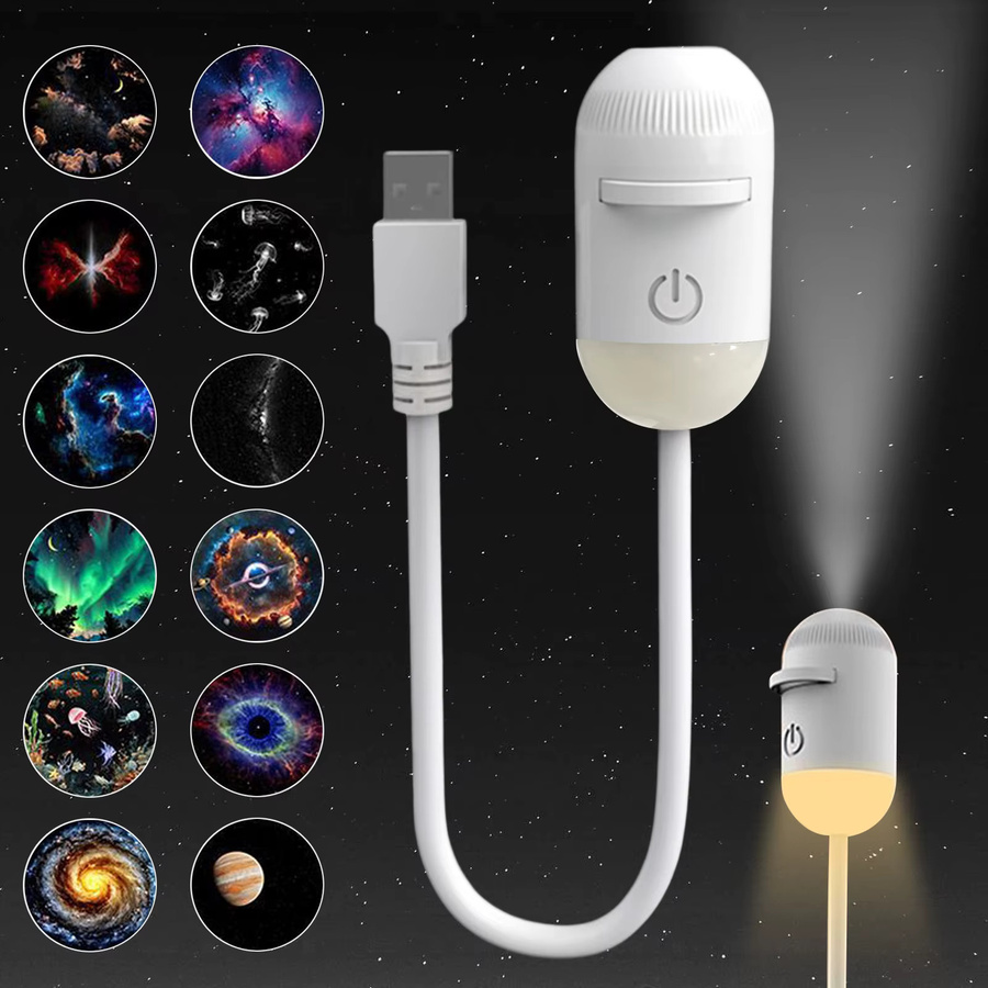 APWIKOGER Galaxy-Projektionslicht in Weiß: LED-Nebel-Deckenleuchte für Sternenhimmel-Ambiente im Schlafzimmer - Bild 2
