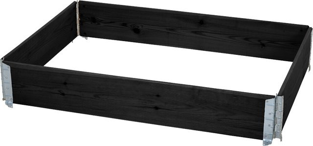 SIENA GARDEN Hochbeet aus Nadelholz in Schwarz, B/T/H: 80 x 120 x 19,5 cm - Bild 1