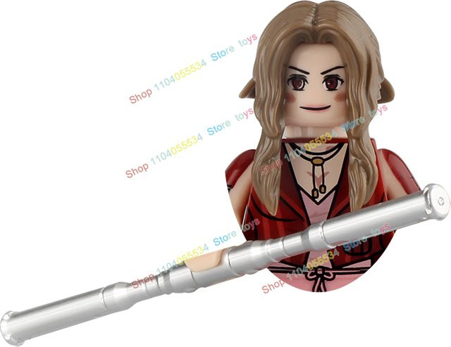 DR.TONG Anime Montageszene Bausteine, Mädchen mit braunen Haaren, Rosa, Zubehör - Bild 1