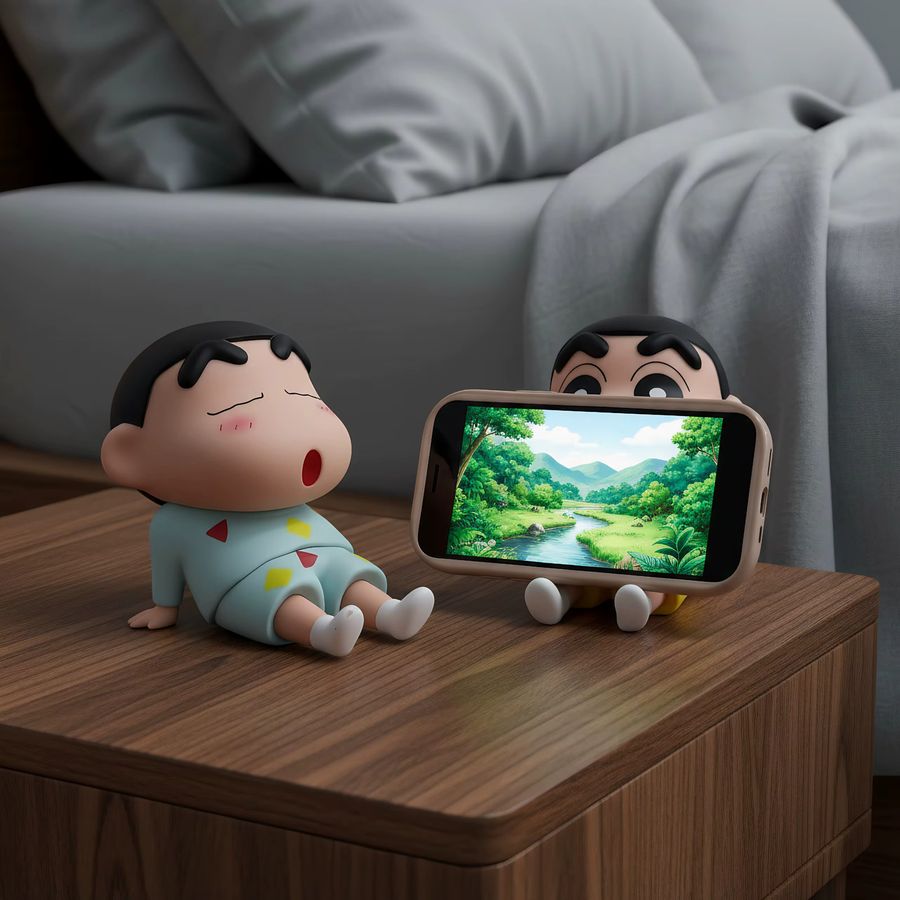 Bandai Crayon Shin-Chan Anime Figur als süßer Handyhalter und Desktop-Ornament - Bild 2