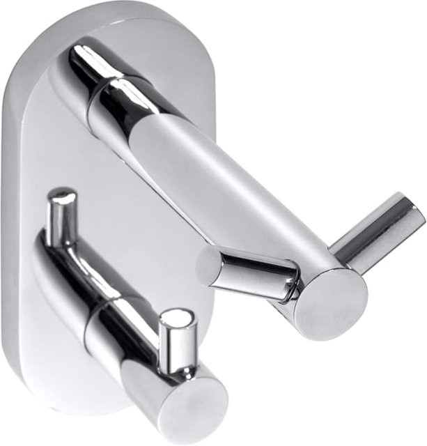 Brillantbad BOMEGA Doppelhaken aus Messing in Chrom poliert, B/H/T: 5,5 x 12,0 x 9,0 cm - Bild 1